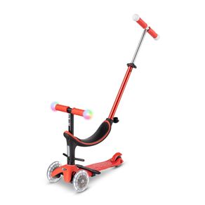 Monopatin Mini Micro Deluxe Magic Led Rojo